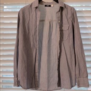 Pin striped button up